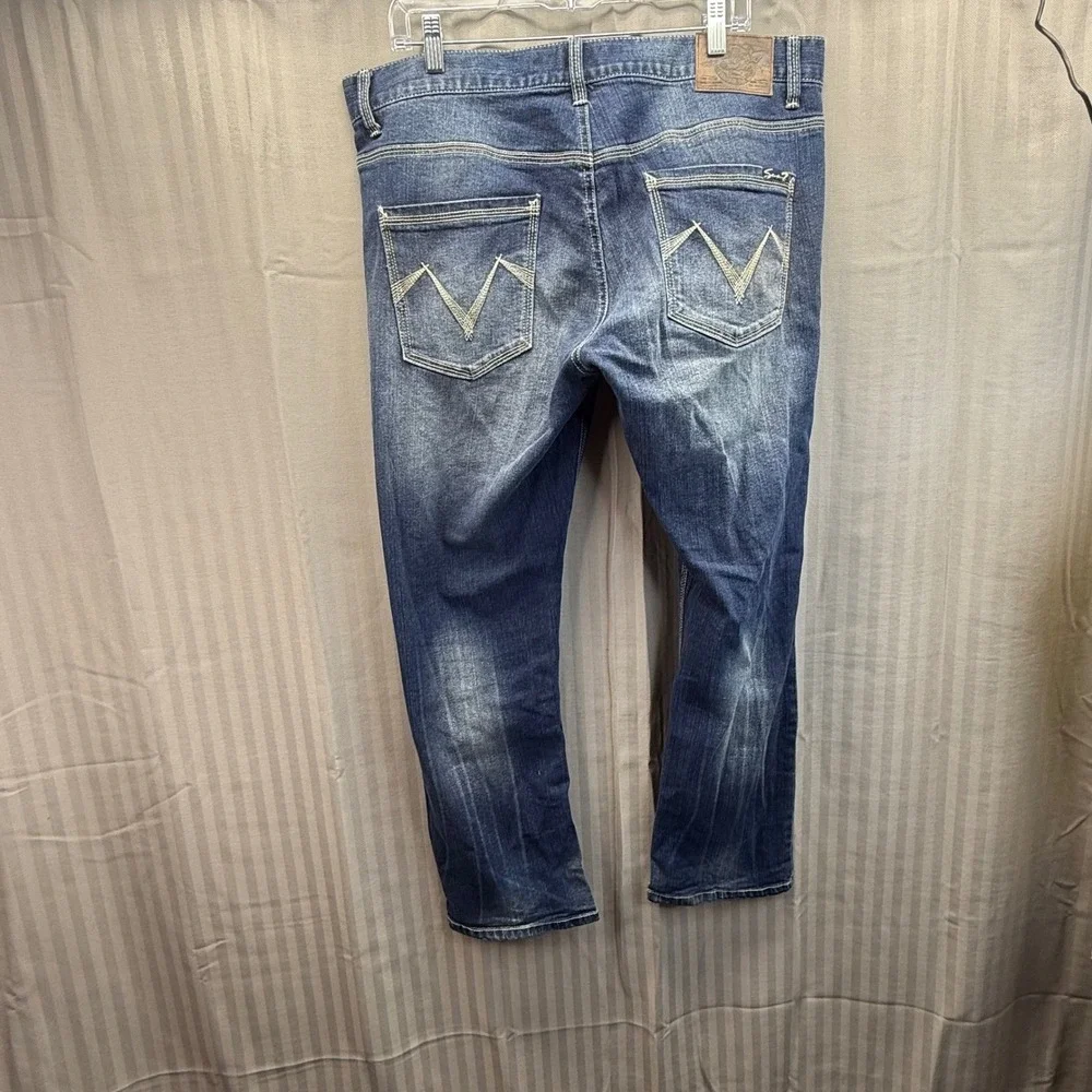 Seven7 Jeans Mens 36x30 Slim Straight‎ Denim Medium Wash Classic Style